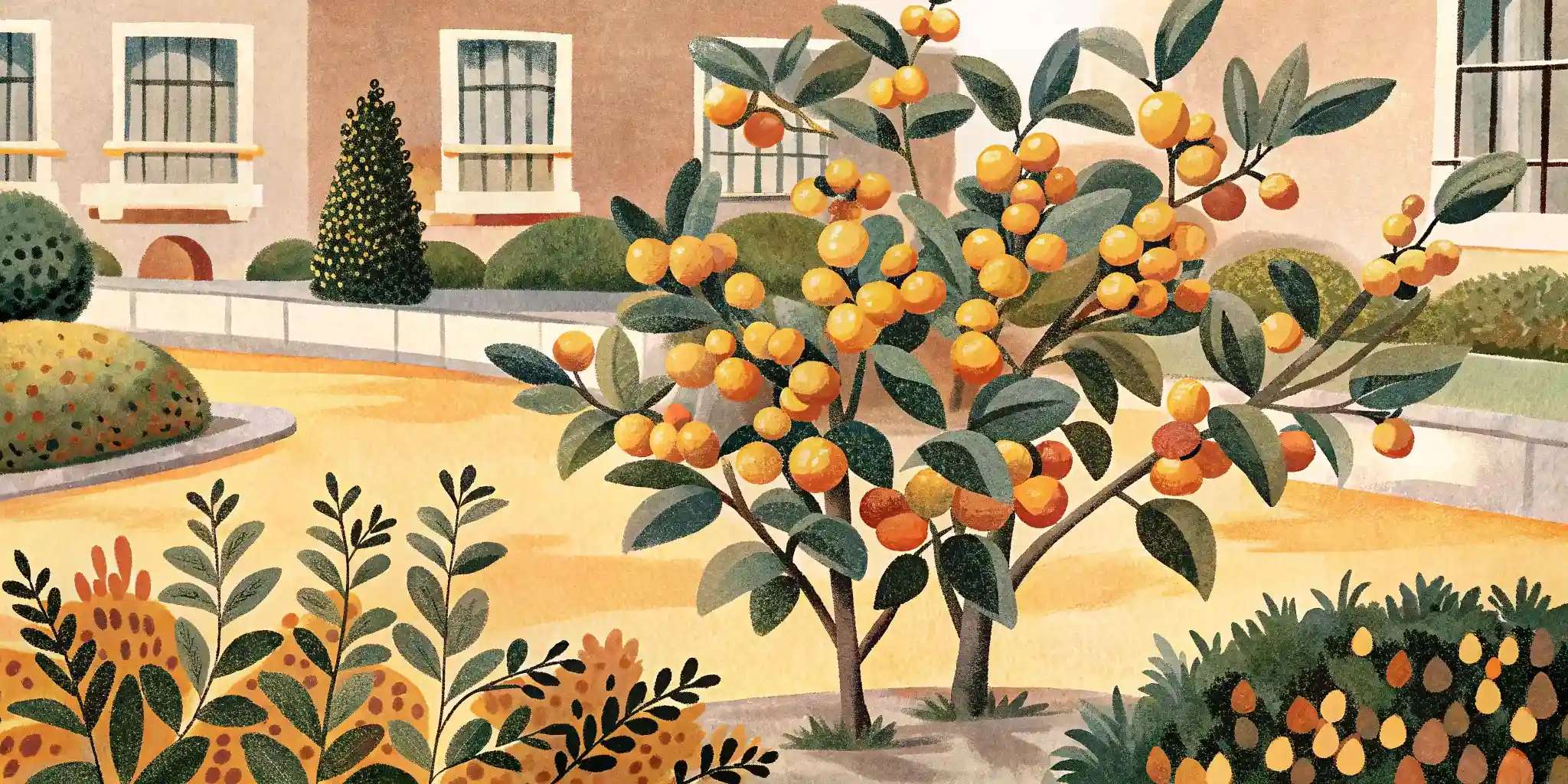 a bush with berries in the garden