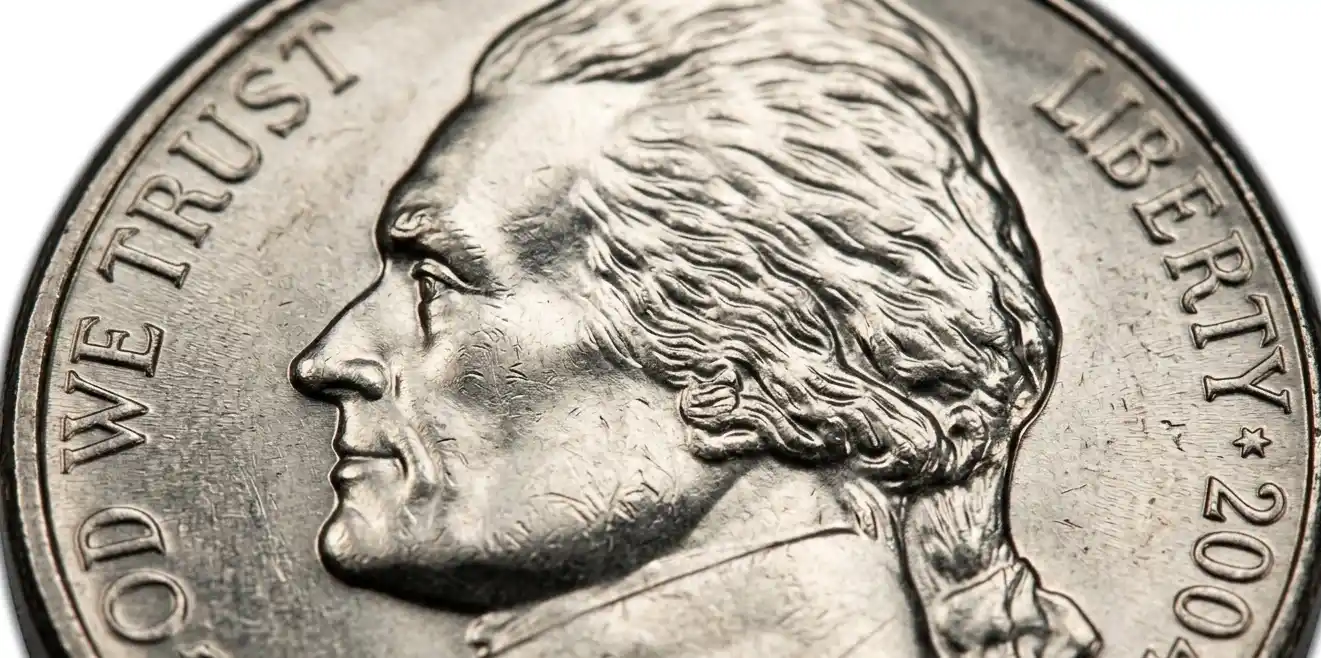 Macro of Jefferson’s profile on 2004 nickel